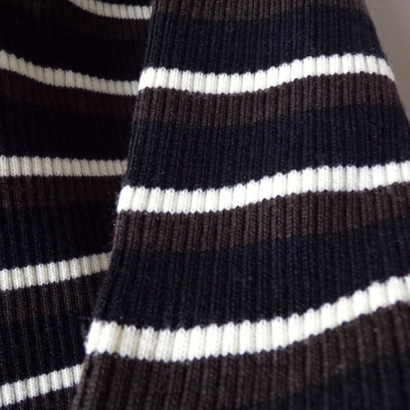 Linda Allard and Ellen Tracy Striped Women's Pullover Top Size L Merino 2837 - Picture 6 of 7